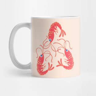 SHRIMPS Cute Sea Life Coastal Ocean Beach Shrimp in Red - UnBlink Studio by Jackie Tahara Mug